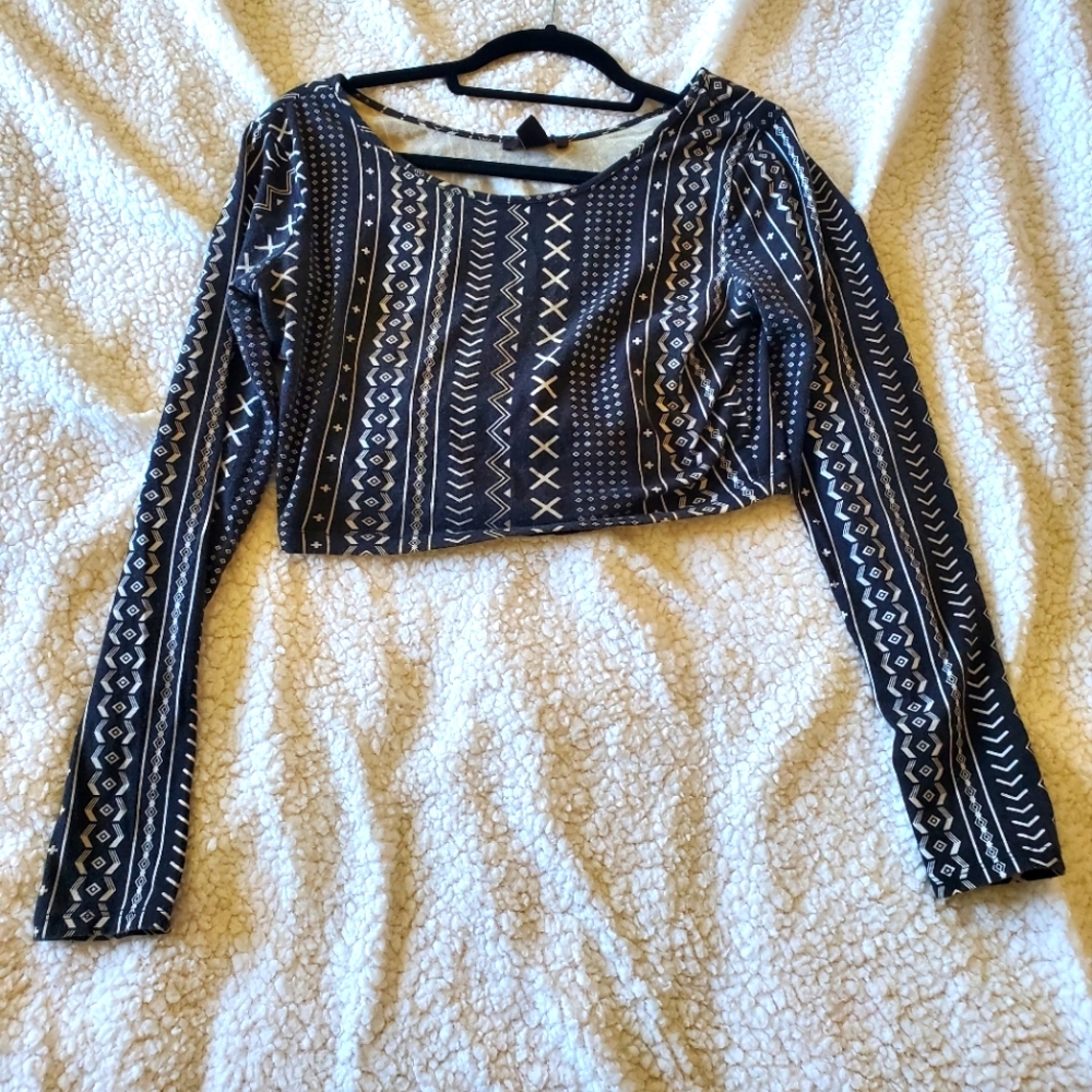 Forever 21 Tribal Crop Top